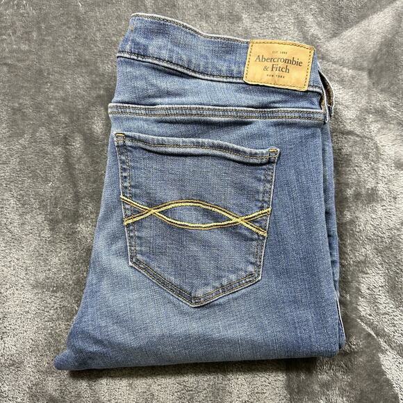 Abercrombie & Fitch Denim - Abercrombie & Fitch Jeans Womens 28 Blue Super Skinny Mid Rise Medium Wash Denim